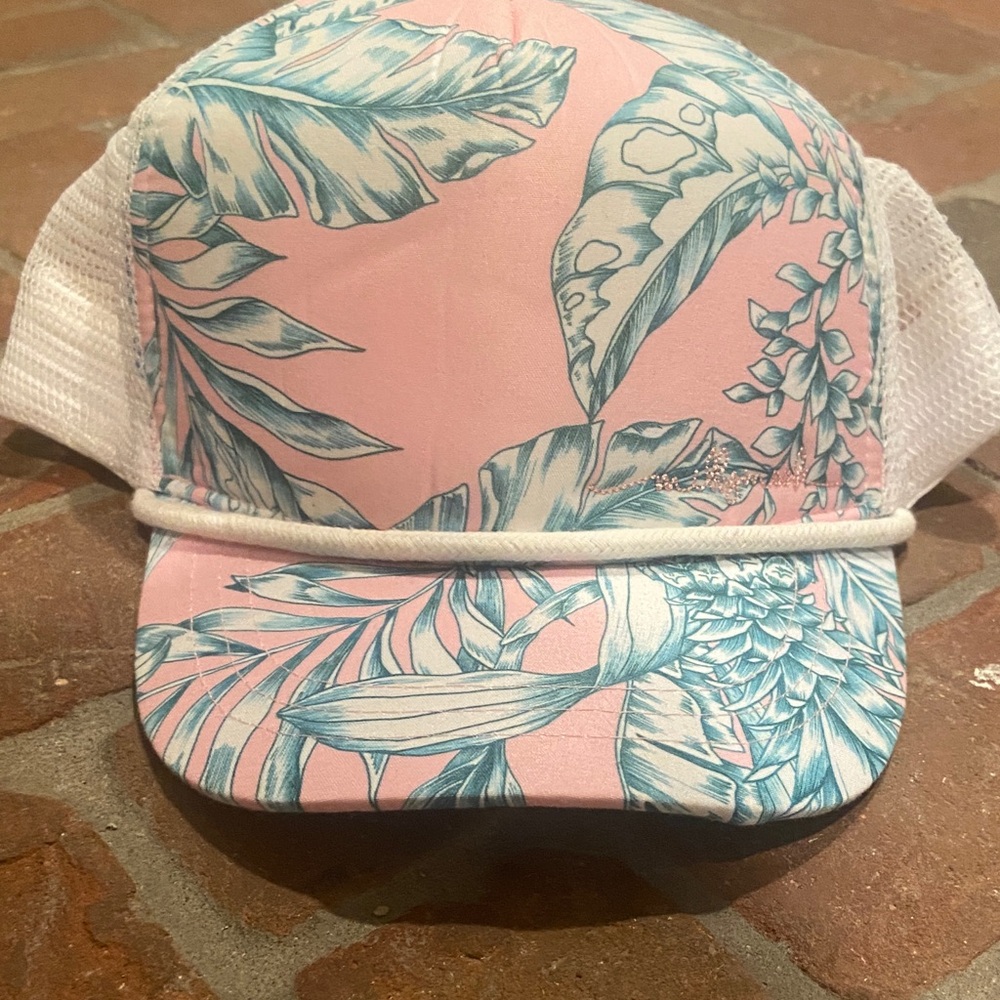 NBW Millymook kids and Blue and Pink Floral Trucker Hat